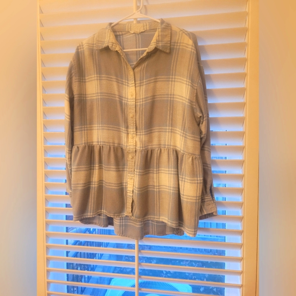 Women's American Eagle Outfitters Babydoll Flannel - Small